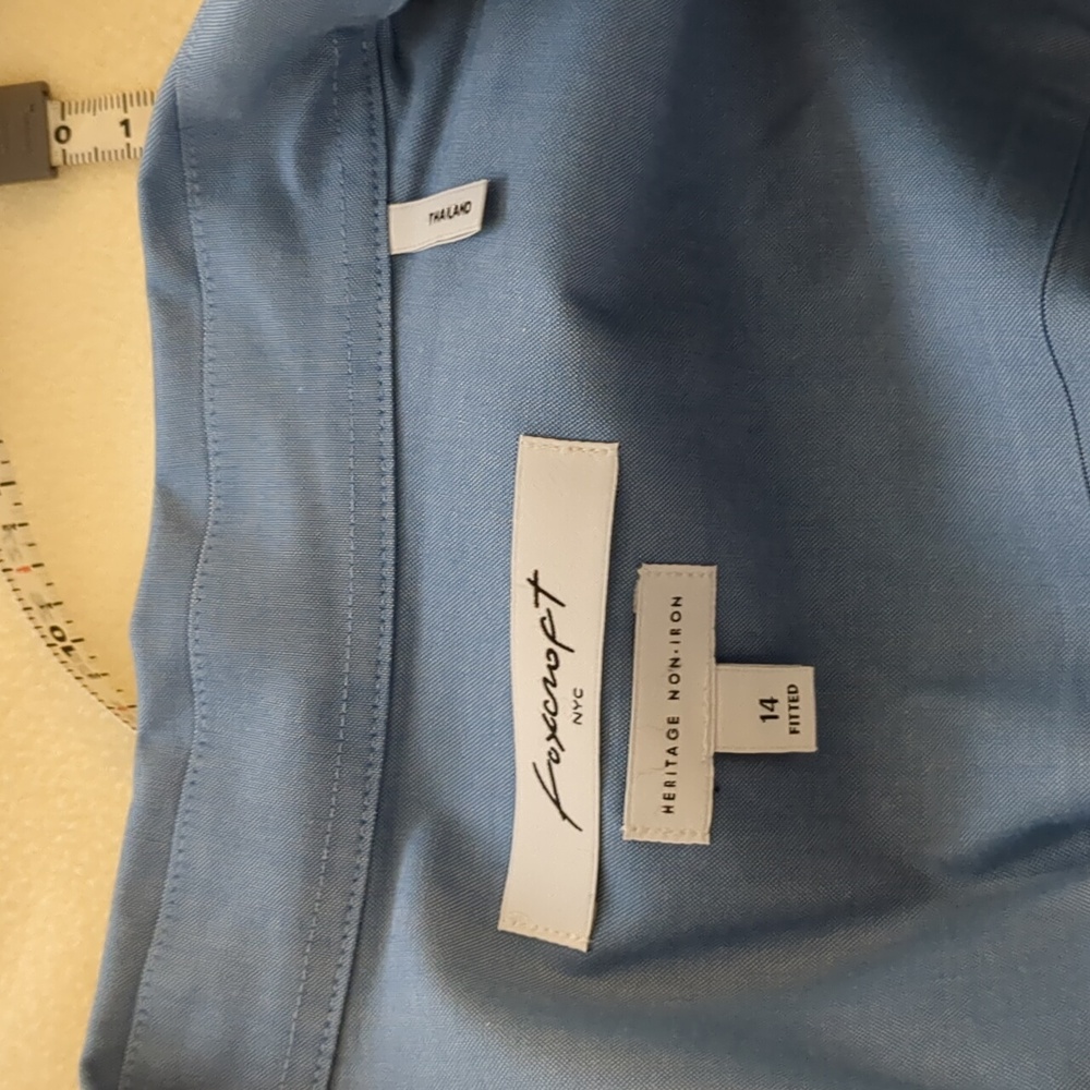 Foxcroft Light Blue Non-Iron Shirt - Picture 3 of 8